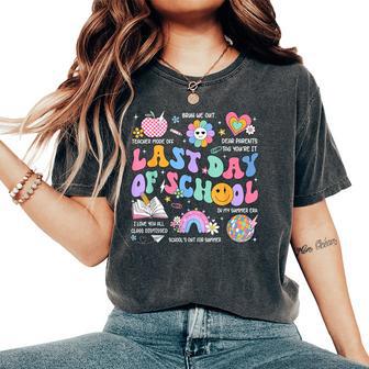 I Love You Class Dismissed Last Day Of School Teacher Kids Women's Oversized Comfort T-Shirt - Thegiftio UK