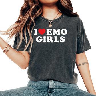 I Love Emo Girls I Heart Emo Girls Women's Oversized Comfort T-Shirt - Thegiftio UK