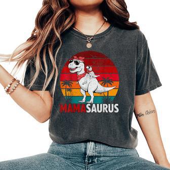 Mama Saurus T Rex Dad Dinosaur Birthday Family Matching Women's Oversized Comfort T-Shirt - Thegiftio