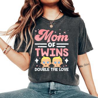 Mamma Di Due Gemelli Doppio Amore Umorismoarcastico T-shirt comoda oversize da donna - Novitaregali