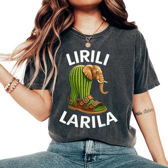 Meme Cactus Elefante Lirili Larila Italian Brainrot T-shirt comoda oversize da donna - Novitaregali