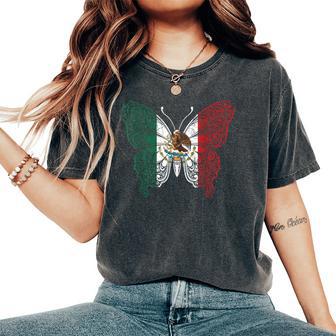 Mexico Butterfly Mexican Flag Pride Mexicana Women's Oversized Comfort T-Shirt - Thegiftio UK