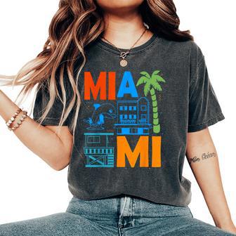 Miami Florida Souvenir Beach Holiday Miami Women's Oversized Comfort T-Shirt - Thegiftio UK