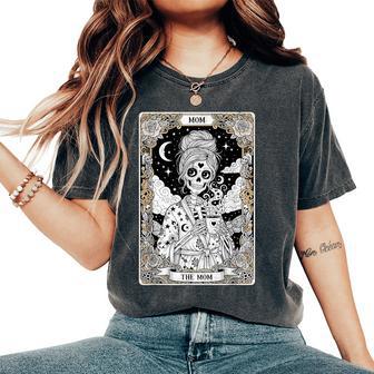 The Mom Tarot Card Skeleton Vintage Gothic Mother Day Women's Oversized Comfort T-Shirt - Thegiftio UK