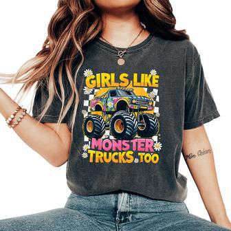 Monster Trucks Girls Like Monster Trucks Too Women's Oversized Comfort T-Shirt - Thegiftio UK