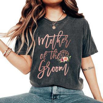 Mother Of The Groom Floral From Bride For Wedding Rehearsal Women's Oversized Comfort T-Shirt - Thegiftio UK