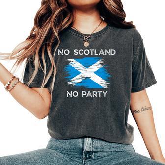 No Scotland No Party Scottish Flag Kids Women's Oversized Comfort T-Shirt - Thegiftio UK
