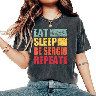 Nombre Personalizado Eatleep Beergio Camiseta extragrande cómoda para mujer - Regaloses