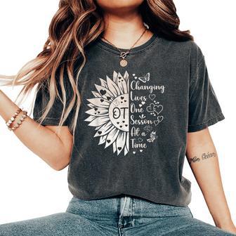 Occupational Therapy Month Ot Therapist Floral For Women Women's Oversized Comfort T-Shirt - Thegiftio UK