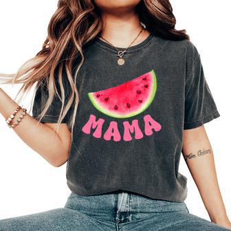 One In A Melon Mama 1St Birthday Party Family Matching Women's Oversized Comfort T-Shirt - Thegiftio UK