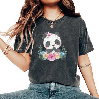 Panda Carino Per Bambine Con Motivo A Forma Di Panda T-shirt comoda oversize da donna - Novitaregali