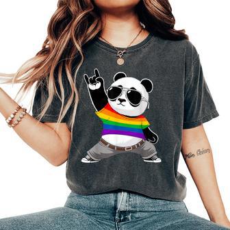 Panda Lgbtq Pride Mese T-shirt comoda oversize da donna - Novitaregali