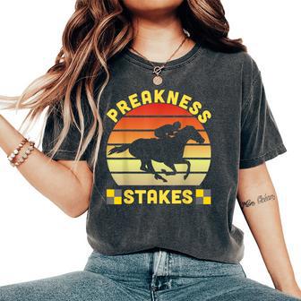 Preakness Stakes Retro Horse Racing Kids Jockey Women's Oversized Comfort T-Shirt - Thegiftio UK