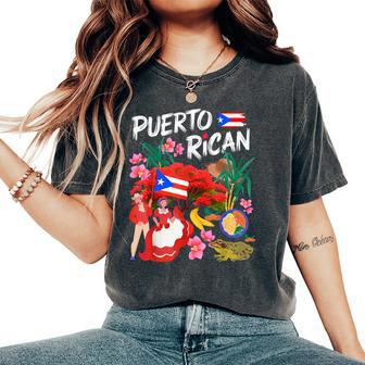 Puerto Rican Heritage Idea For & Boricua Puerto Rico Women's Oversized Comfort T-Shirt - Thegiftio UK