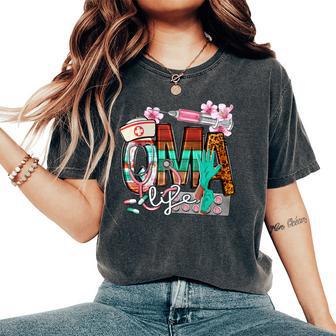 Qma Life Leopard Qualified Medication Aide Nurse Day Women's Oversized Comfort T-Shirt - Thegiftio UK