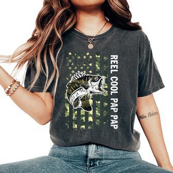 Reel Cool Pap Pap Camouflage American Flag Fathers Day Men Women's Oversized Comfort T-Shirt - Thegiftio UK