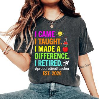 Retired Teacher 2026 Humor Teacher Retirement Est 2026 Women's Oversized Comfort T-Shirt - Thegiftio UK