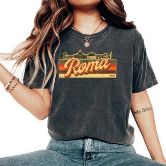 Romakyline & Italia Retrotripes Recuerdo De Roma Italia Camiseta extragrande cómoda para mujer - Regaloses