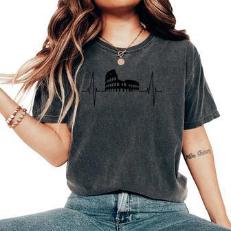 Romakyline Coliseo Latido Horizonte Italia I Love Rome Camiseta extragrande cómoda para mujer - Regaloses