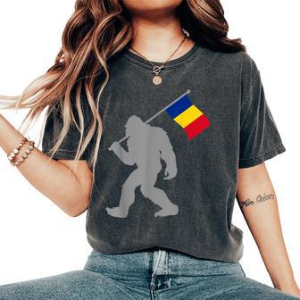 România O Bandiera Rumenaulla Bandiera Della Romania T-shirt comoda oversize da donna - Novitaregali
