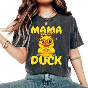 Rubber Duckies Mama Duck Rubber Duck For Moms Women's Oversized Comfort T-Shirt - Thegiftio UK