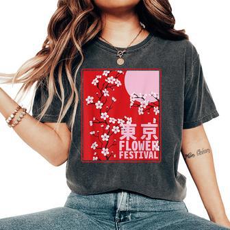 Sakura Festival Floral De Cerisier Japonais T-shirt oversize confortable pour femme - Cadeauxyz