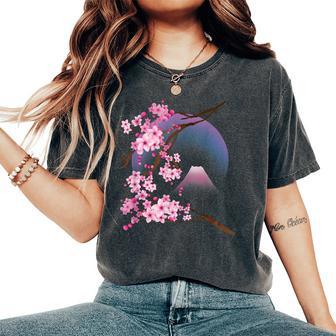 Sakura Japonaisintage Motif Fleurs De Cerisier S Filles T-shirt oversize confortable pour femme - Cadeauxyz