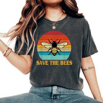 Save The Bees レトロスタイル 気候変動ave The Queen レディースオーバーサイズコンフォートTシャツ - Kawaiitshirt