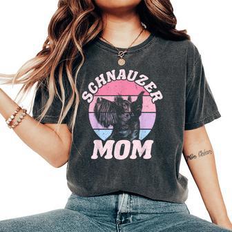 Schnauzer Mom Dog Mother's Day Vintage Pet Women's Oversized Comfort T-Shirt - Thegiftio UK