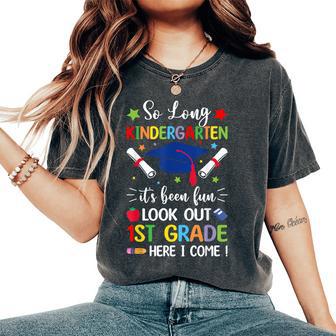 So Long Kindergarten Graduation First Grade Here I Come Boys Women's Oversized Comfort T-Shirt - Thegiftio UK