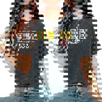 Softball Senior Mom 2026 Softball Player Senior Mama 2026 Women's Oversized Comfort T-Shirt - Monsterry