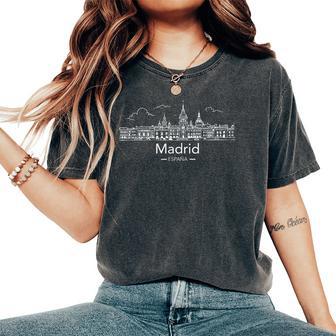 Souvenir De Madrid España Horizonte Hombres Es Españaacaciones Camiseta extragrande cómoda para mujer - Regaloses