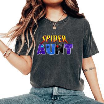 Spider Aunt Mother's Day Family Birthday Party Spider Women's Oversized Comfort T-Shirt - Monsterry