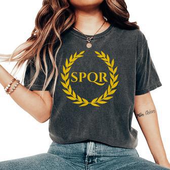 Spqr Imperio Romano Camiseta extragrande cómoda para mujer - Regaloses