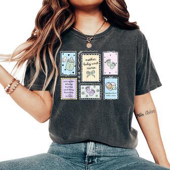 Stamp Mbu Mother Baby Unit Nurse Postpartum Labor Delivery Women's Oversized Comfort T-Shirt - Thegiftio UK