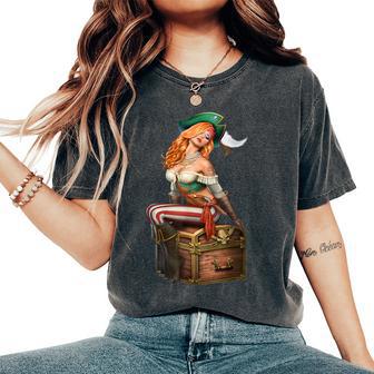 Tatouage De Pirateintage Pour Fille Pin Upailor T-shirt oversize confortable pour femme - Cadeauxyz