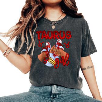 Taurus Girl Birthday Sneakers Zodiac Sign Bday Women's Oversized Comfort T-Shirt - Thegiftio UK