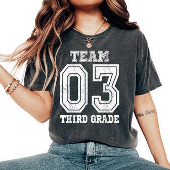 Team 3Rd Grade Back To School Third Grade Teacher Student Women's Oversized Comfort T-Shirt - Thegiftio UK