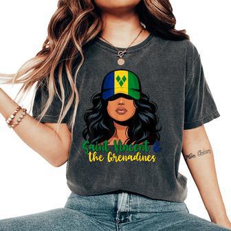 Vincentian Girl St Vincent And The Grenadines Flag Women Women's Oversized Comfort T-Shirt - Thegiftio UK