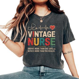 Vintage Nurse Definition Retro Registered Nursing Women's Oversized Comfort T-Shirt - Thegiftio UK