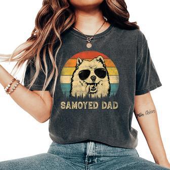 Vintage Samoyed Dad Dog Lovers Father's Day Women Women's Oversized Comfort T-Shirt - Thegiftio UK