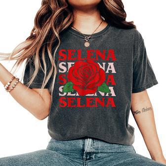 Vintage Selena Name For Girl Women's Oversized Comfort T-Shirt - Thegiftio UK