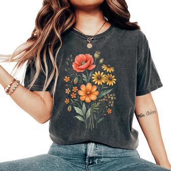 Wildflower Bouquet Flowers Women's Oversized Comfort T-Shirt - Thegiftio UK