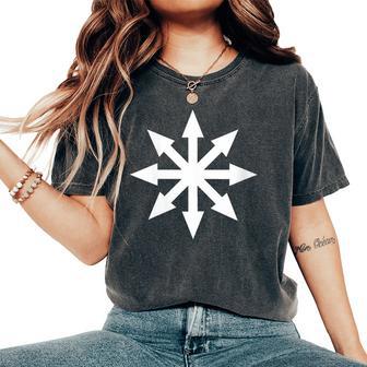 Ymbole Étoile Du Chaos Punk Metal Musique Pentagramme Anarchie Occulte T-shirt oversize confortable pour femme - Cadeauxyz