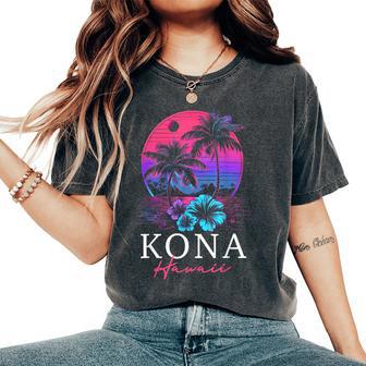 コナ ハワイ ハワイアン ハイビスカス 花 サーファー お土産 レディースオーバーサイズコンフォートTシャツ - Kawaiitshirt