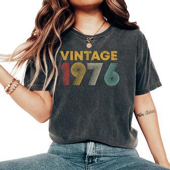 ヴィンテージ 1976 50歳の誕生日プレゼント 男性 女性 50歳 レディースオーバーサイズコンフォートTシャツ - Kawaiitshirt