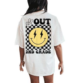 2Nd Grade Graduation Boys Teacher Last Day Of Second Grade Women's Oversized Comfort T-Shirt Back Print - Thegiftio