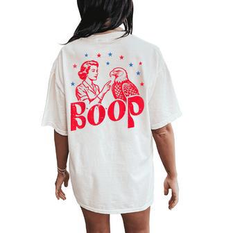 4Th Of July Boop Woman Bald Eagle Patriotic Men Women's Oversized Comfort T-Shirt Back Print - Thegiftio UK