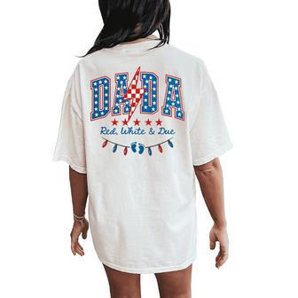 4Th Of July Mama Dada Mini American Family Matching Performance Women's Oversized Comfort T-Shirt Back Print - Monsterry