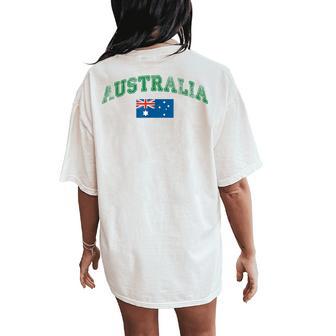 Australia Flag Vintage Kids Women's Oversized Comfort T-Shirt Back Print - Thegiftio UK